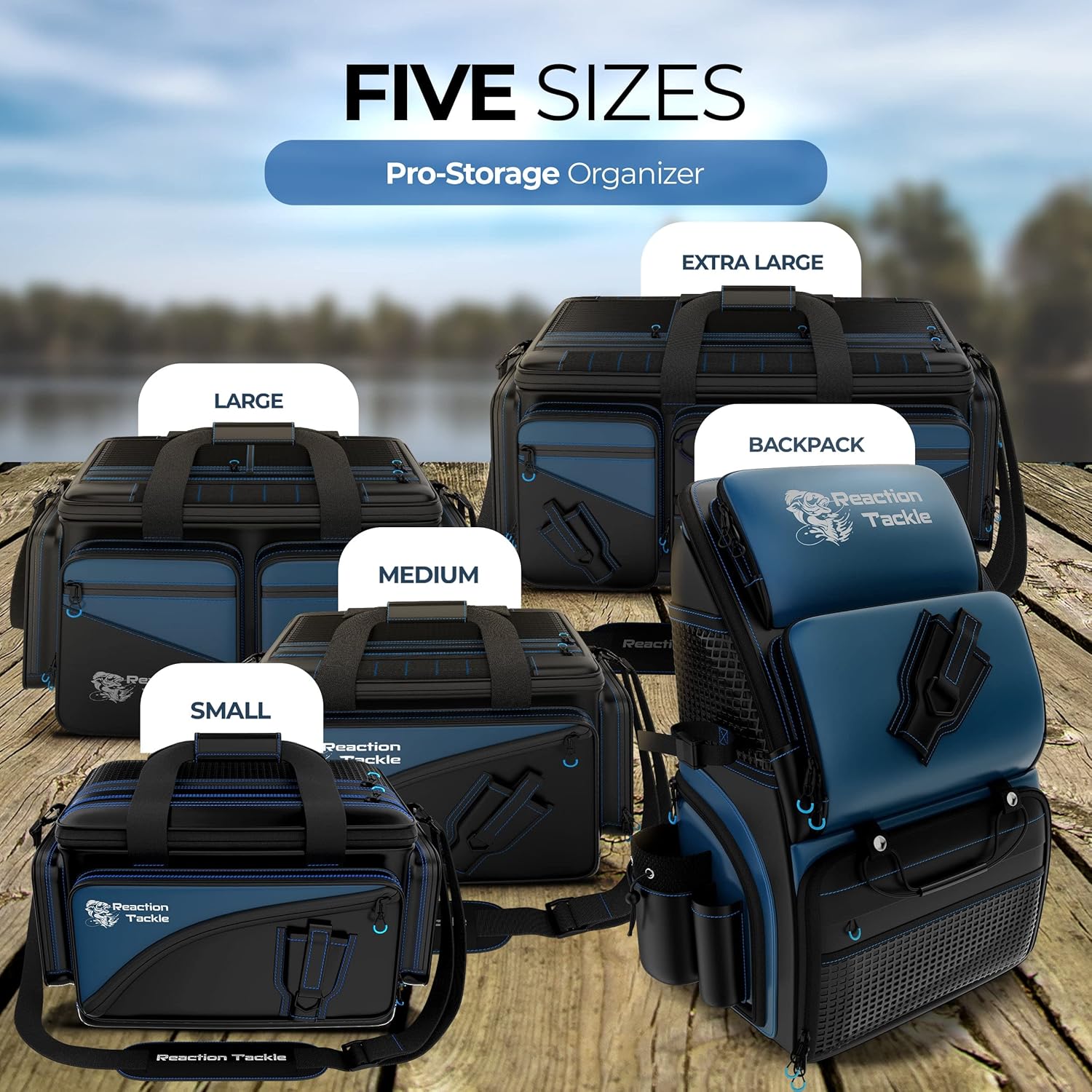 Reaction Tackle Fishing Tackle Bag – Salt Water Resistant Fishing Bag, 1000D PVC Waterproof Material, Tackle Box Organizer with Dividers for 3600 or 3700 Trays - Image 3