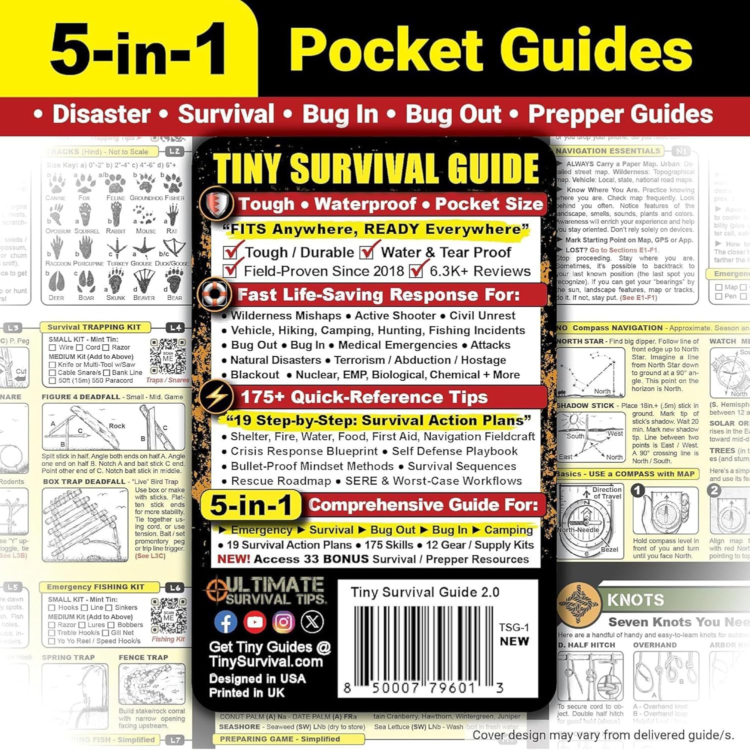 Tiny Survival Guide – Micro EDC Emergency Preparedness Pocket Handbook for Camping, Hiking, Bushcraft, SAS & First Aid – Fits Wallet, Bug Out Bag or Glove Box - Image 7
