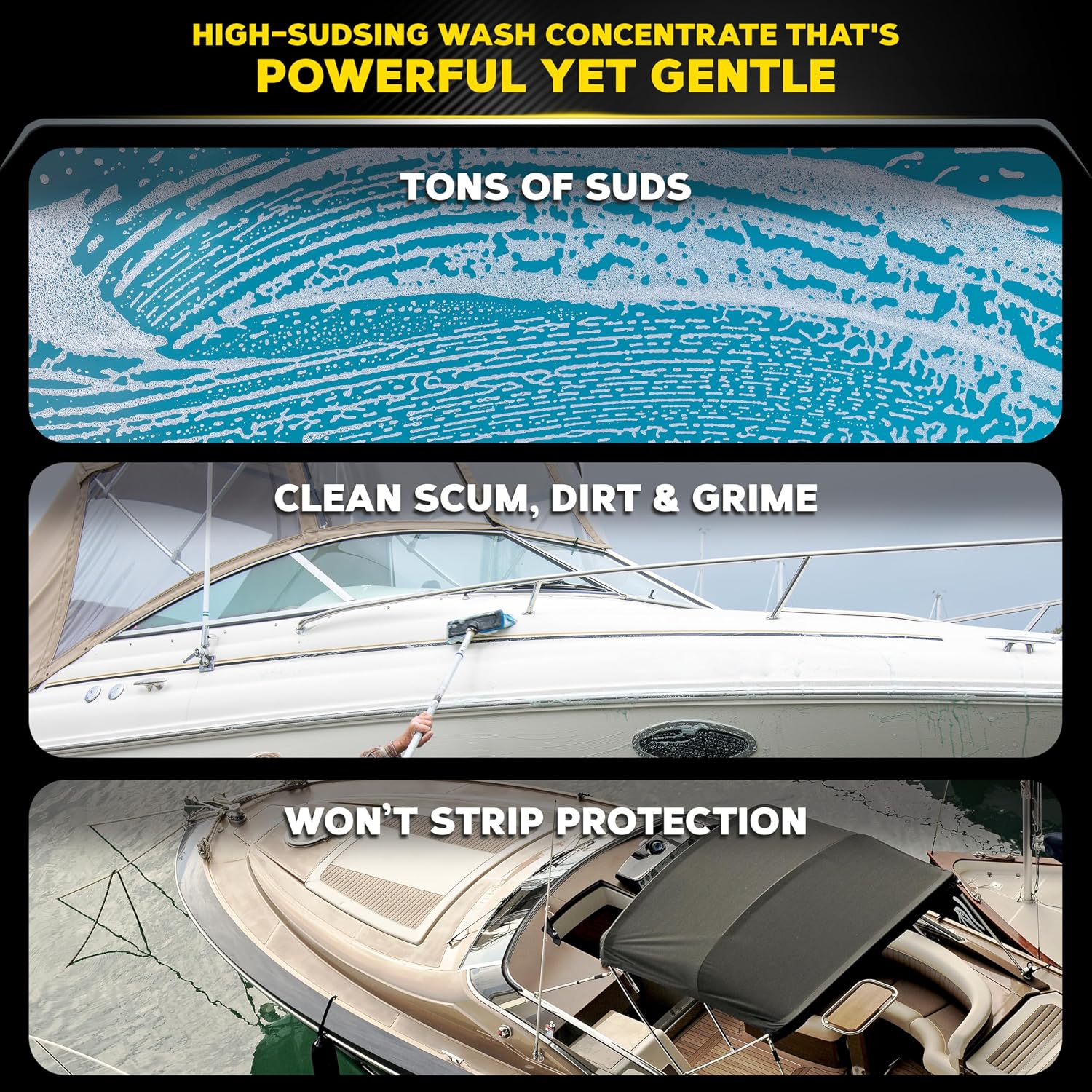Meguiar's M43 Marine/RV Boat Wash, pH-Balanced Boat/RV Wash for Protecting Fiberglass and Gel Coat, Streak-Free Shine that Keeps Surfaces Clean and Protected, 64 Oz - Image 5