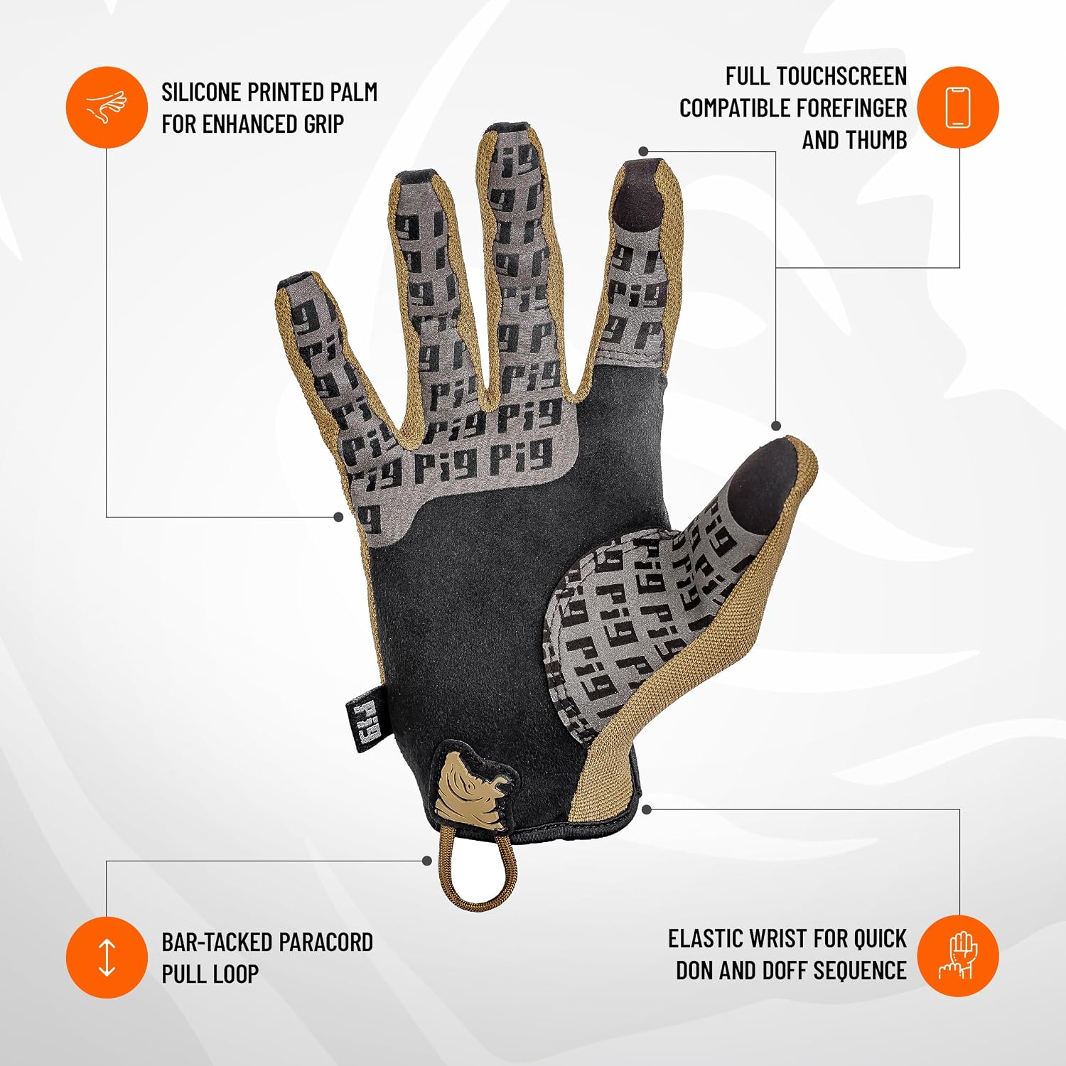 PIG FDT Delta Utility Gloves, Touchscreen Compatible, High Dexterity for Shooting Sports, 1 Pair - Image 3