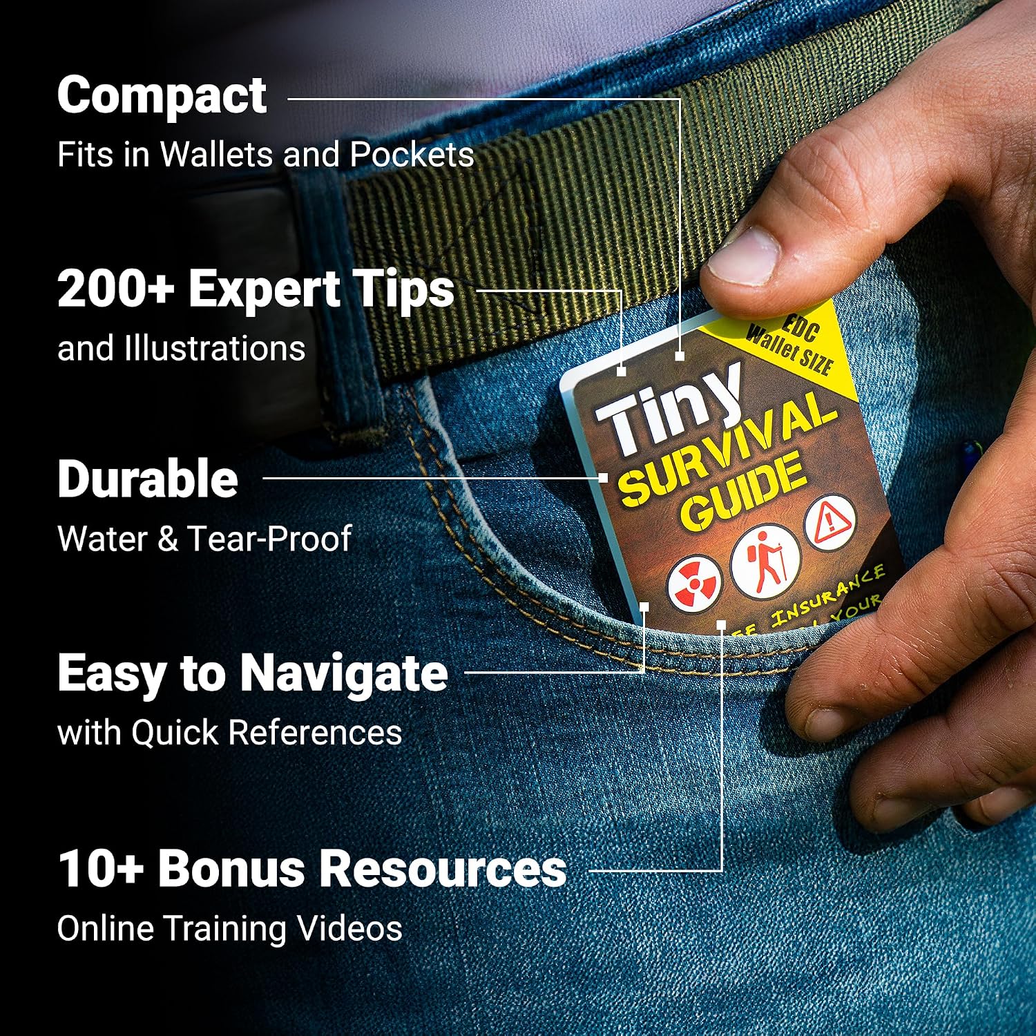 Tiny Survival Guide – Micro EDC Emergency Preparedness Pocket Handbook for Camping, Hiking, Bushcraft, SAS & First Aid – Fits Wallet, Bug Out Bag or Glove Box - Image 2