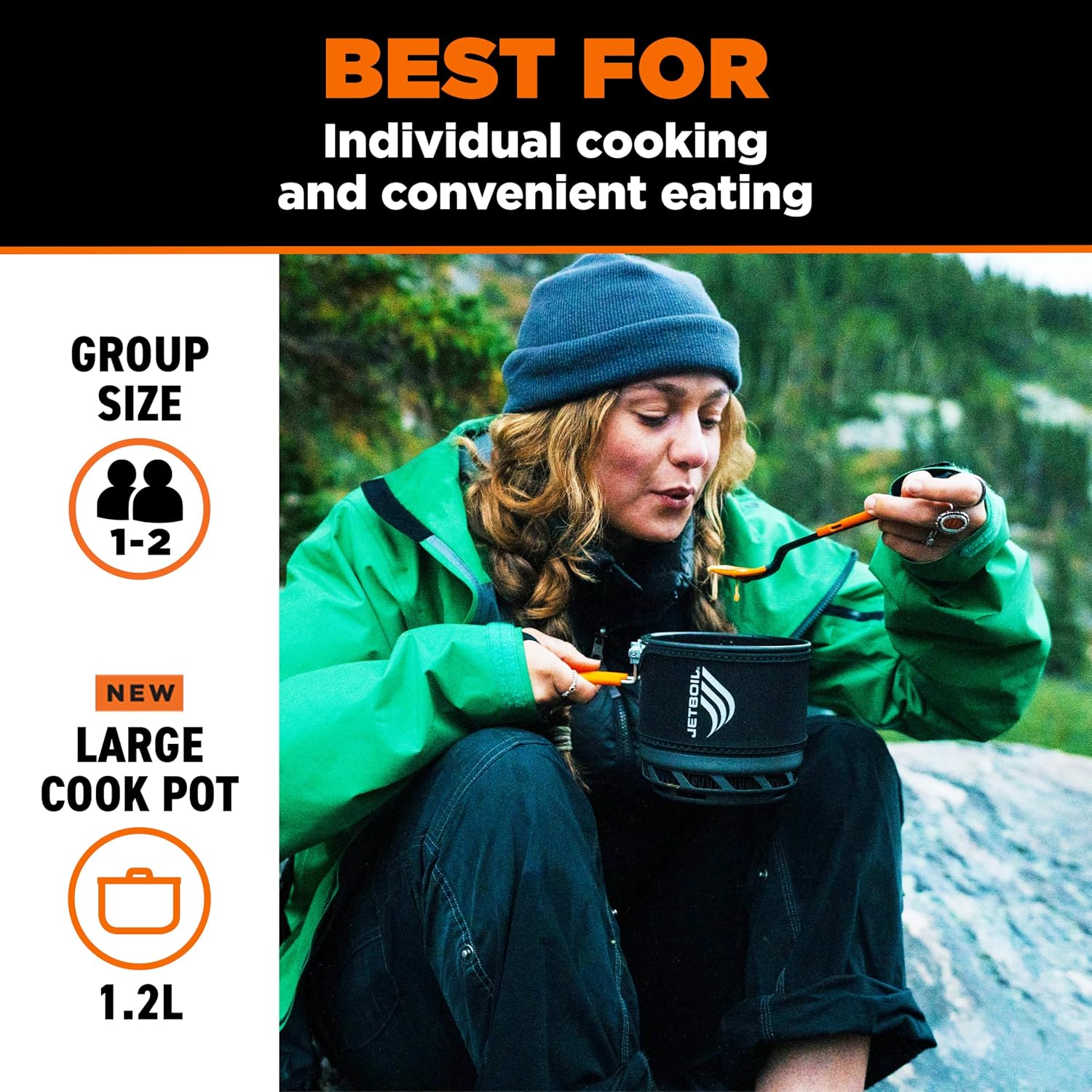 Jetboil TrailCook 1.2L Camping and Backpacking Stove Cooking System with Adjustable Heat Control, New for 2026 - Image 3