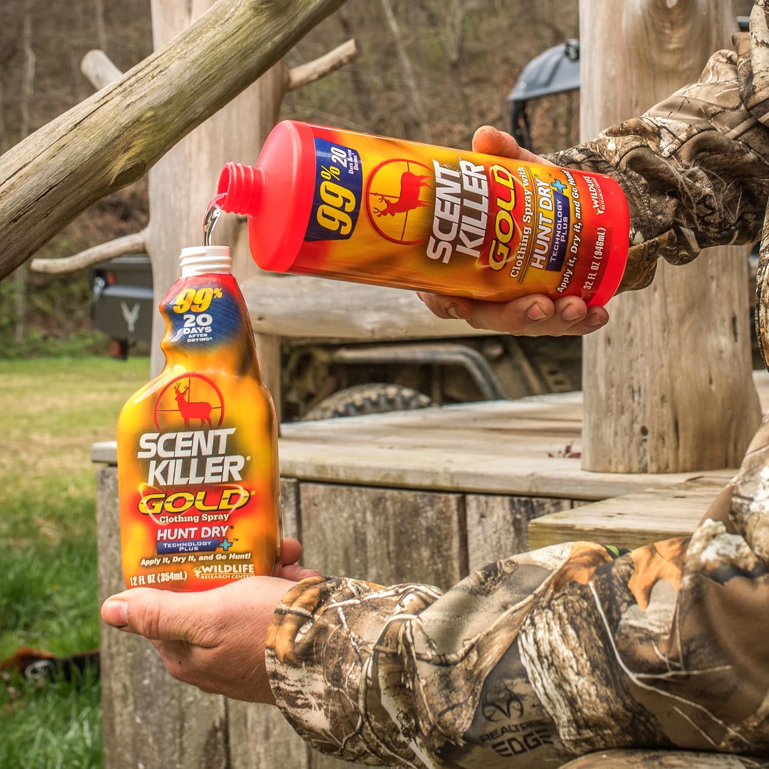 Wildlife Research Center Scent Killer Gold Spray & Refill (44 FL OZ) – Hunting Scent Eliminator with Hunt Dry Technology – Odor Prevention & Maximum Performance After Drying – Scent Control for Deer - Image 2