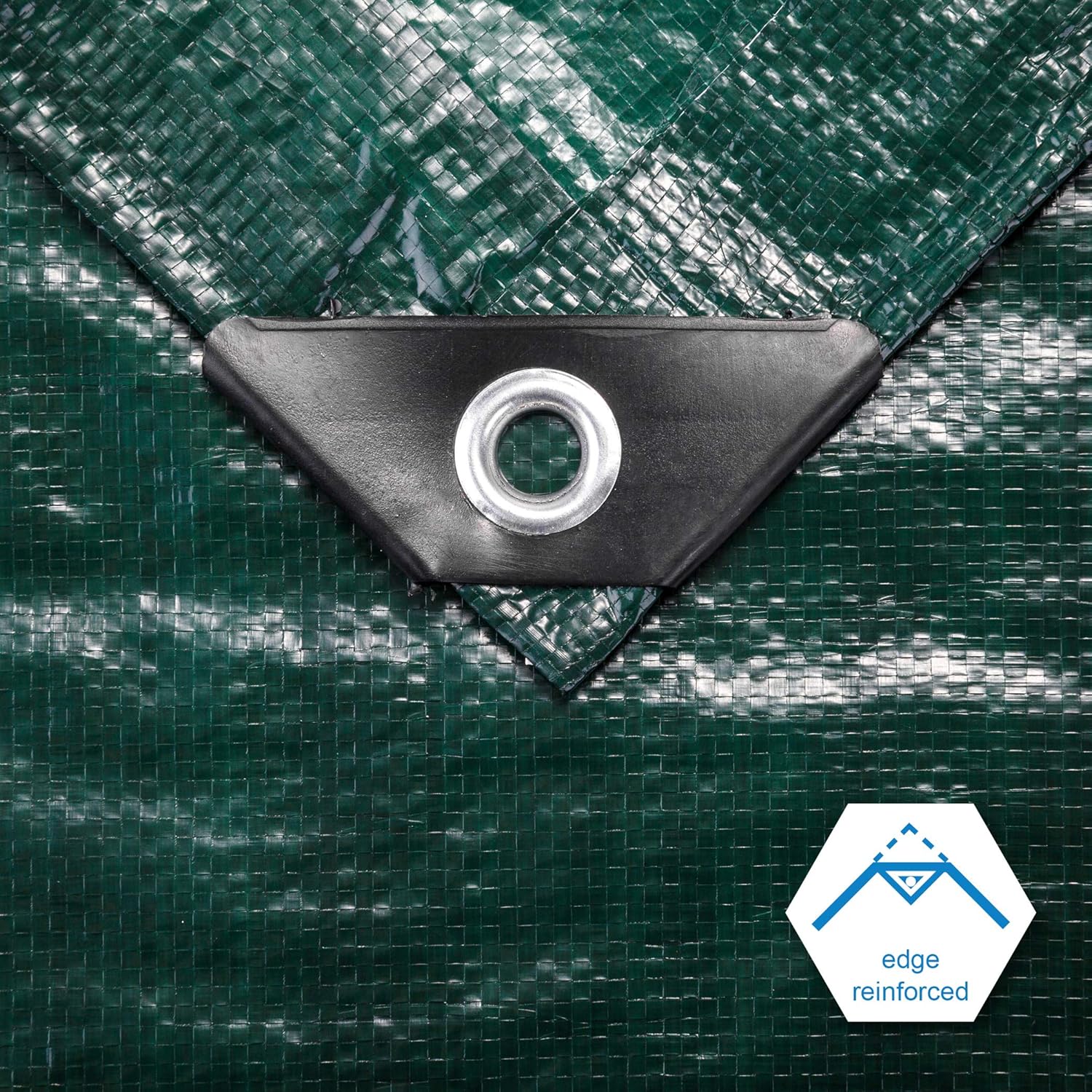 CARTMAN Finished Size 8x10 Feet Waterproof Green Tarp 8 Mil Thick, Multipurpose Protective Cover for Emergency Rain Shelter Camping Tarpaulin - Image 4