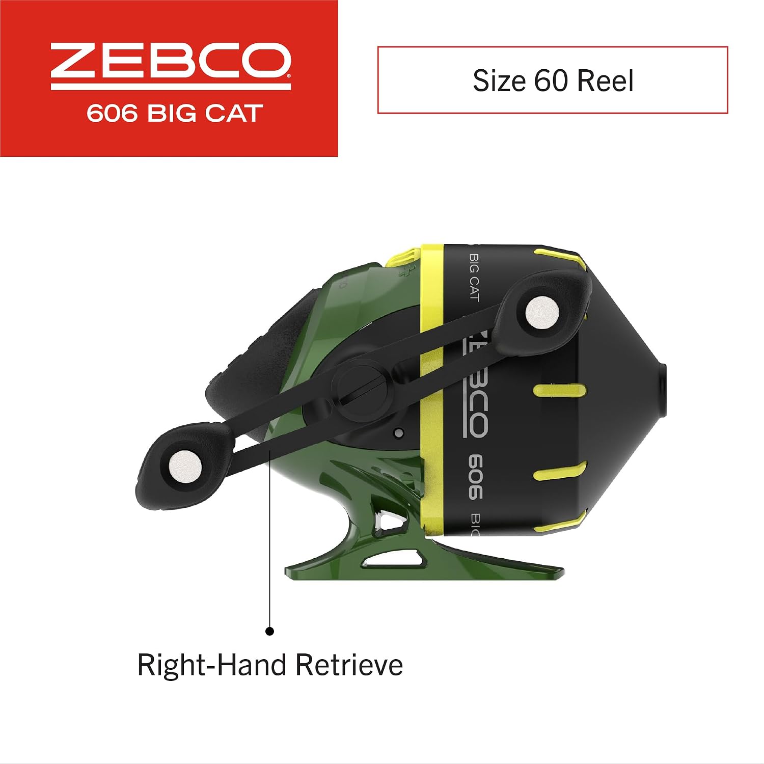 Zebco 606 Big Cat Spincast Reel and Fishing Rod Combo, 7-Foot 2-Piece Telescopic Rod, Medium-Heavy Power, Size 60 Reel, 11-Piece Eagle Claw Tackle Kit - Image 3