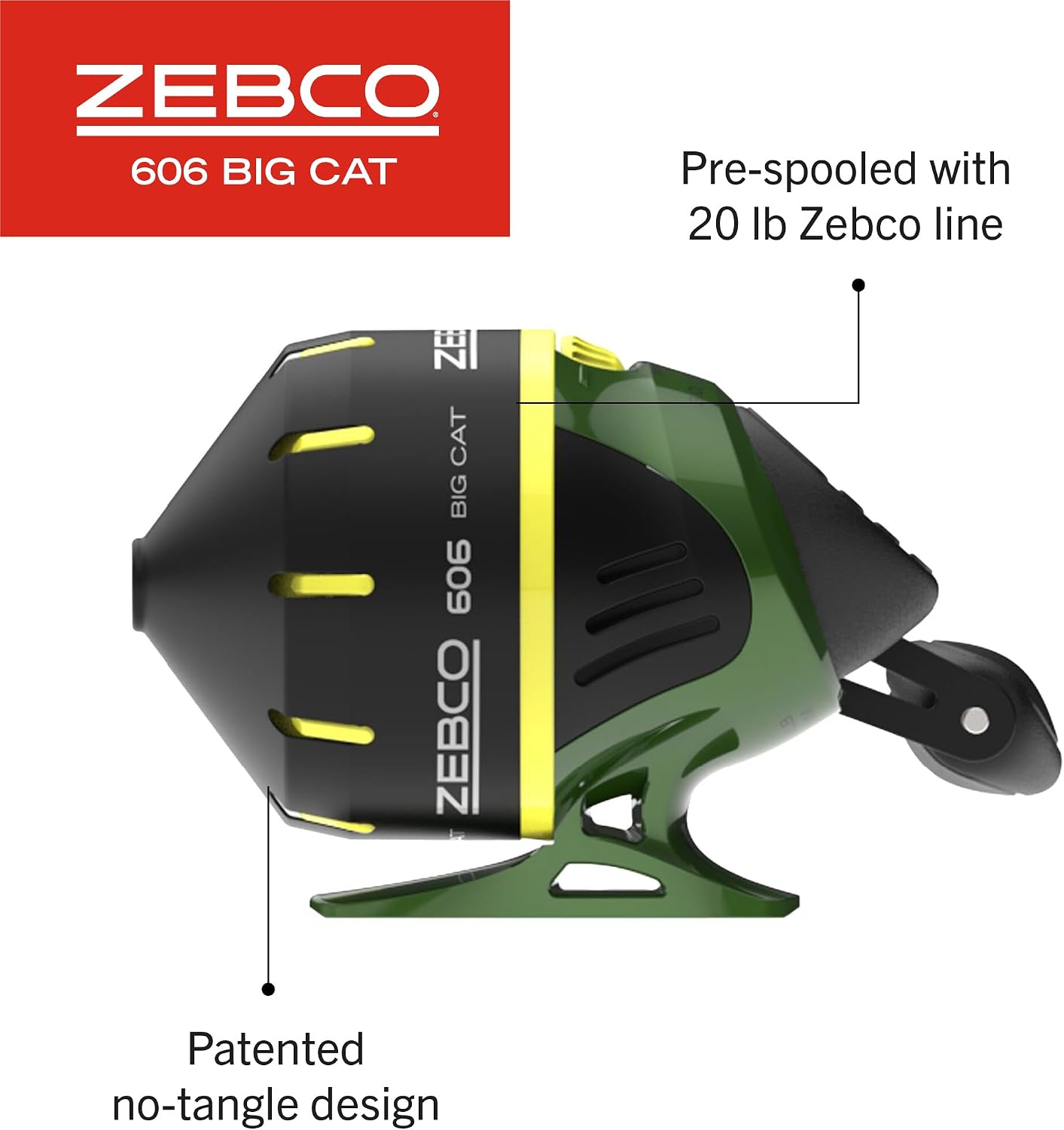 Zebco 606 Big Cat Spincast Reel and Fishing Rod Combo, 7-Foot 2-Piece Telescopic Rod, Medium-Heavy Power, Size 60 Reel, 11-Piece Eagle Claw Tackle Kit - Image 5