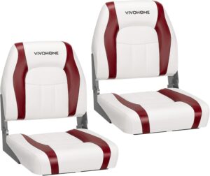 VIVOHOME Folding Low Back Boat Seat...