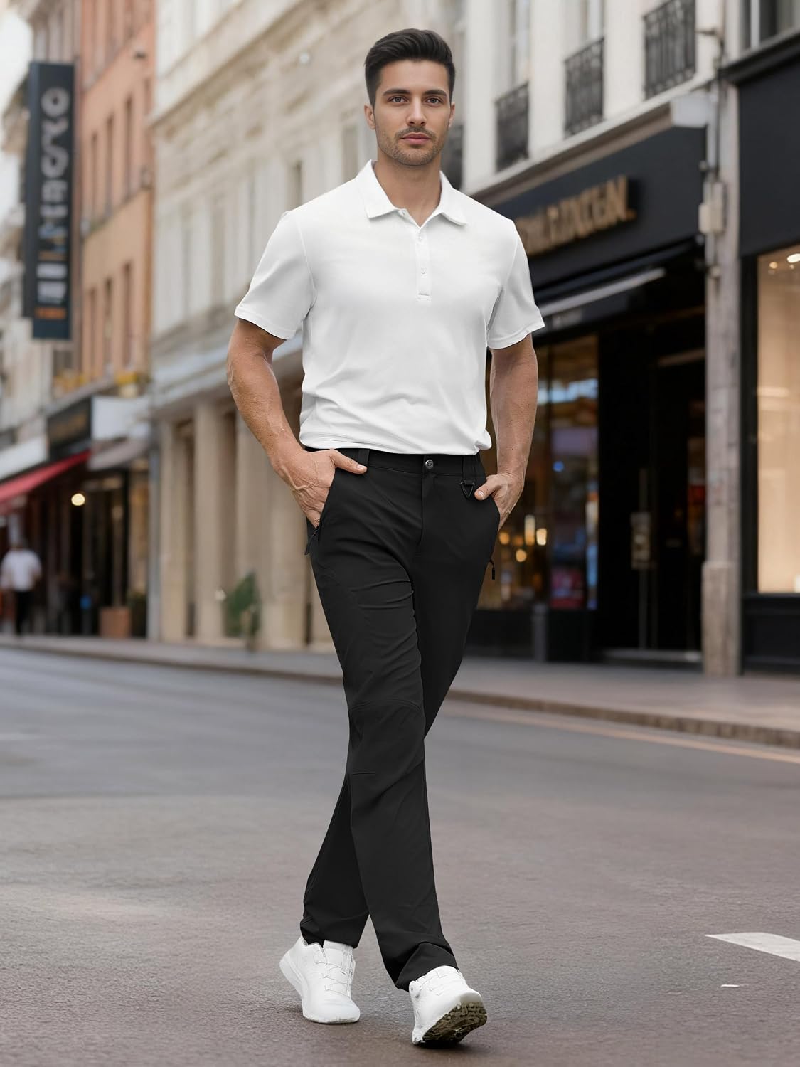 SEVEGO 30"/32"/34"/36"/38" Inseam Men's Tall Hiking Pants Quick Dry Outdoor Waterproof Golf Cargo Pants with 3 Pockets - Image 9