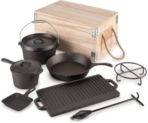 8 Piece Pre-Seasoned Dutch Oven Coo...