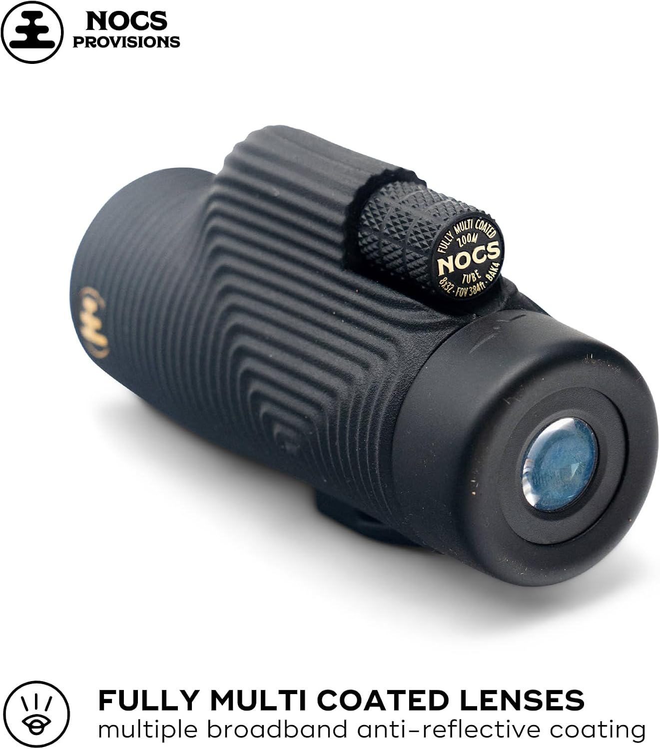 Nocs Provisions Zoom Tube 8x32 Monocular, 8X Magnification Telescope, Bak4 Prism, Wide Field of View for Bird Watching, Backpacking & Wildlife Viewing - Obsidian Black - Image 3