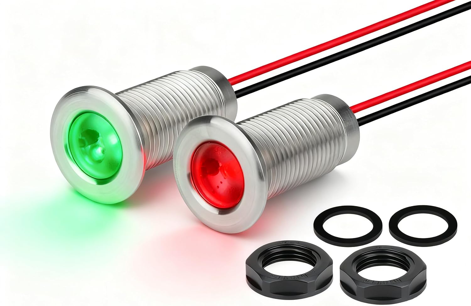 Boat Navigation Lights, Marine Boat Nav Lights, Red and Green Bow Lighting, Night Fishing Lights, Deck Lights, IP68 Waterproof LED Lighting for Pontoon Bas Dinghy Jon