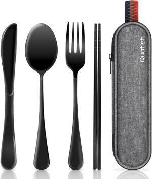 Travel Utensils with Case, Quatish ...