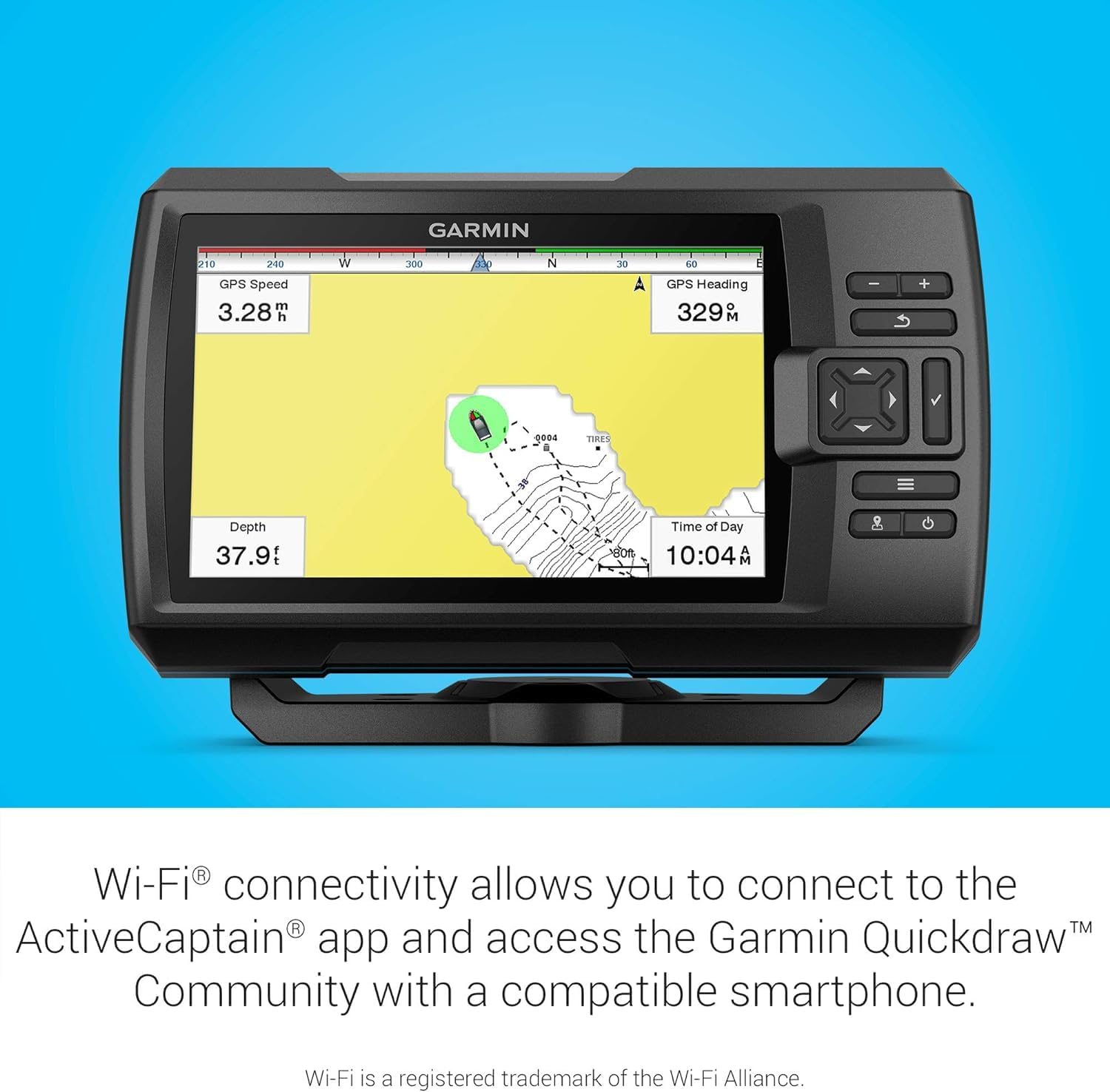Garmin Striker Vivid 7cv, U.S. with GT20-TM Transducer - Easy-to-Use 7-inch Color Fishfinder and Sonar Transducer, Vivid Scanning Sonar Color Palettes (010-02552-00) - Image 6