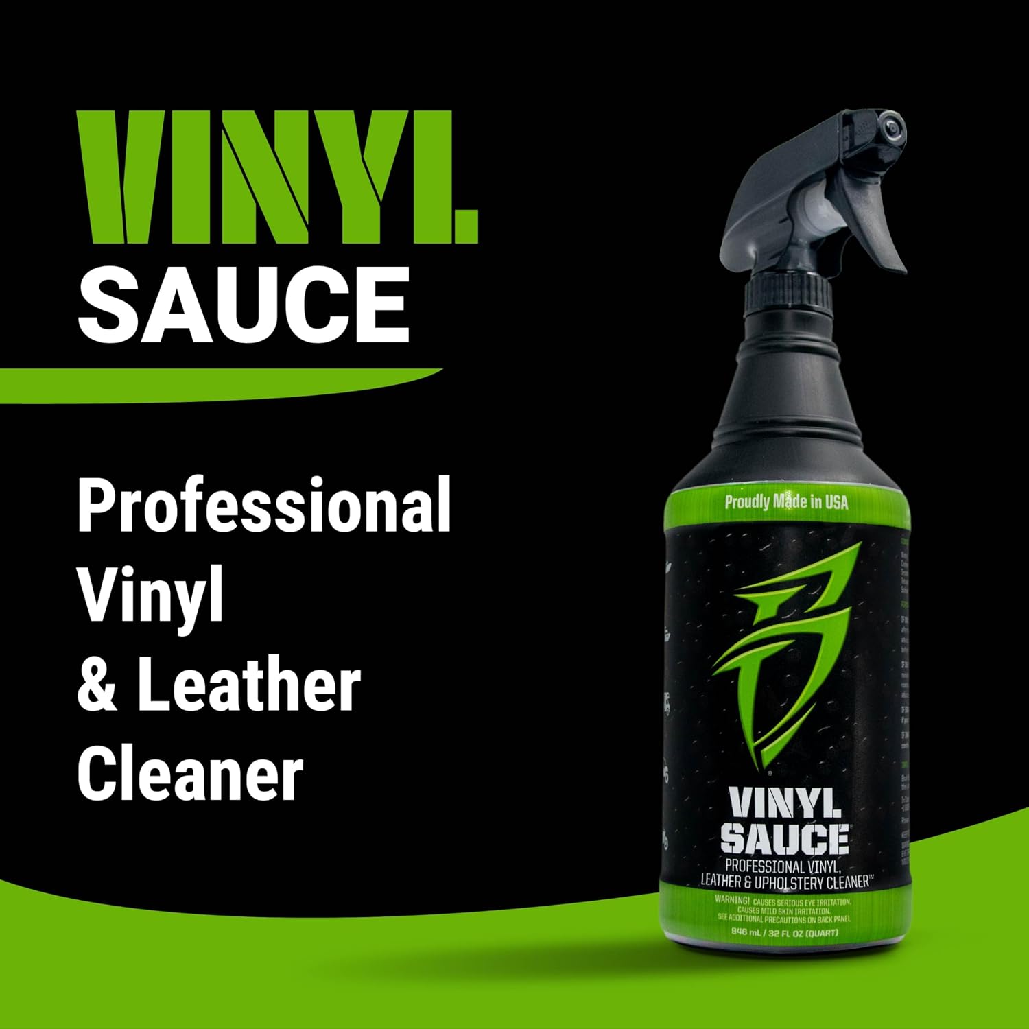 Boat Bling VS-0032 Vinyl Sauce Premium Vinyl and Leather Cleaner, 32 Oz., for Boats, RVs, Powersport Vehicles and More | Marine cleaner lifts grime and sunblock from vinyl interiors with a non-caustic mist-and-wipe formula; OEM approved - Image 3