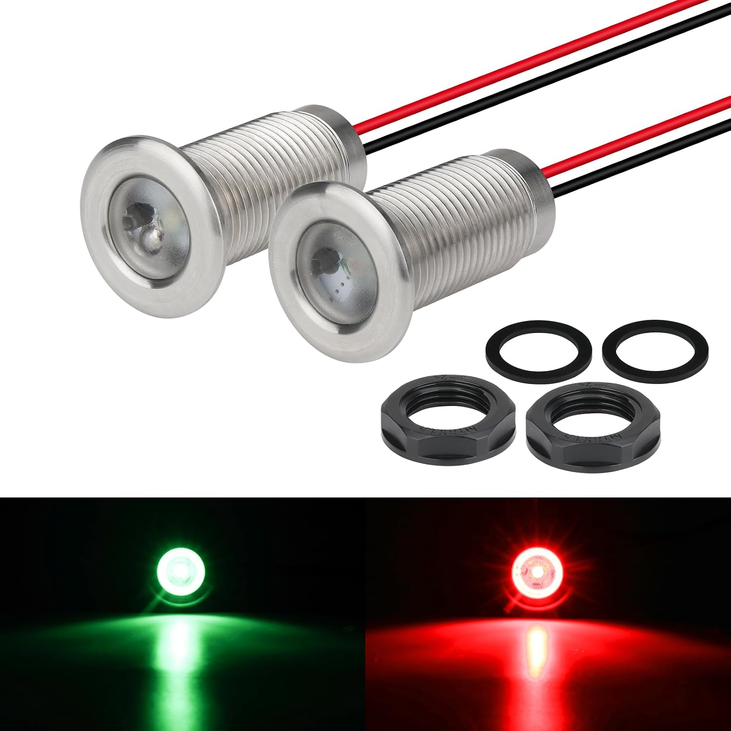 Boat Navigation Lights, Marine Boat Nav Lights, Red and Green Bow Lighting, Night Fishing Lights, Deck Lights, IP68 Waterproof LED Lighting for Pontoon Bas Dinghy Jon - Image 8