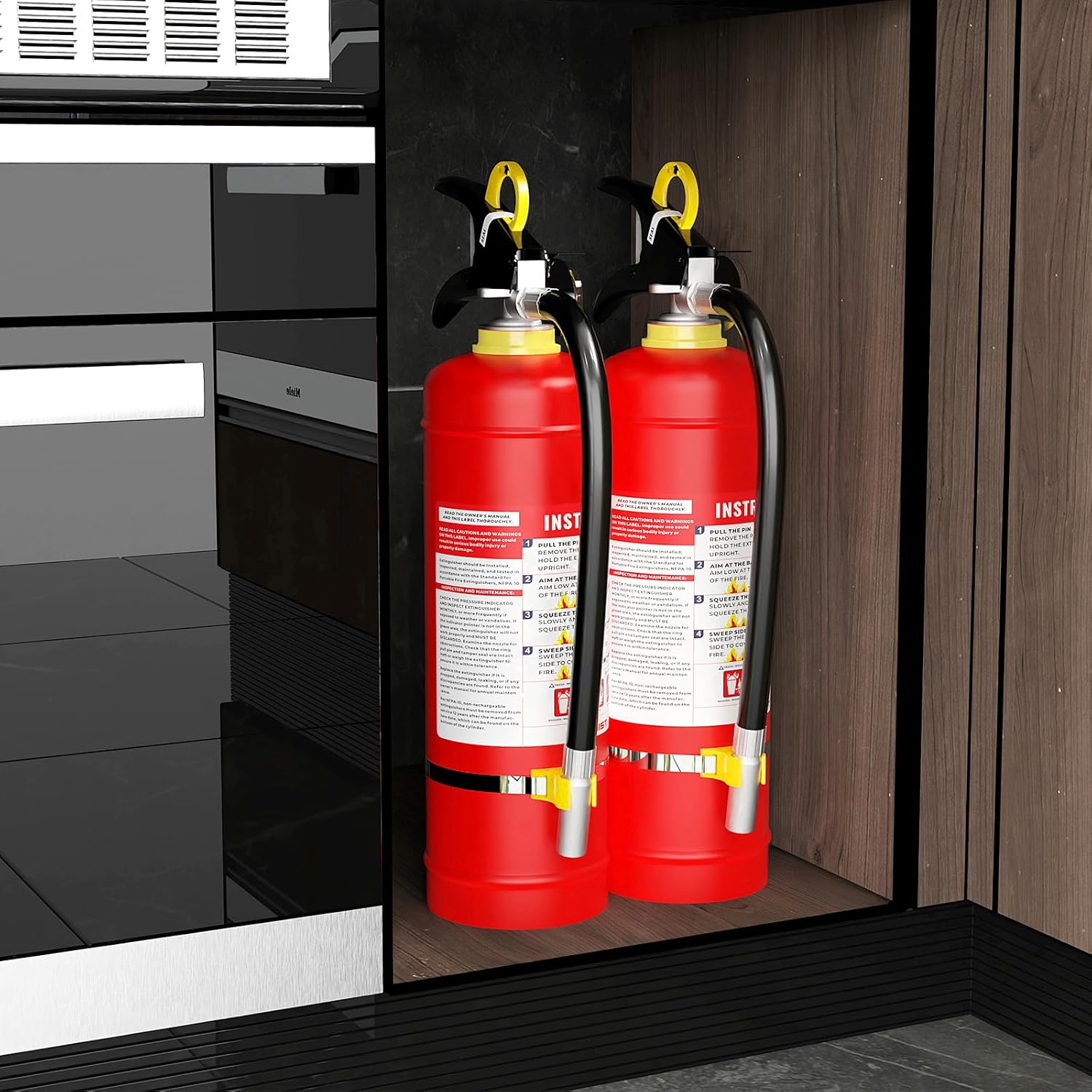 Ougist ABC Dry Chemical Fire Extinguisher, 5 lb – 2-A:10-B:C Rated for Home, Office & Vehicle, Quick Release, Easy-Grip Handle, Ideal for Electrical & Grease Fires, Car Extinguisher, Model FF2KG - Image 6