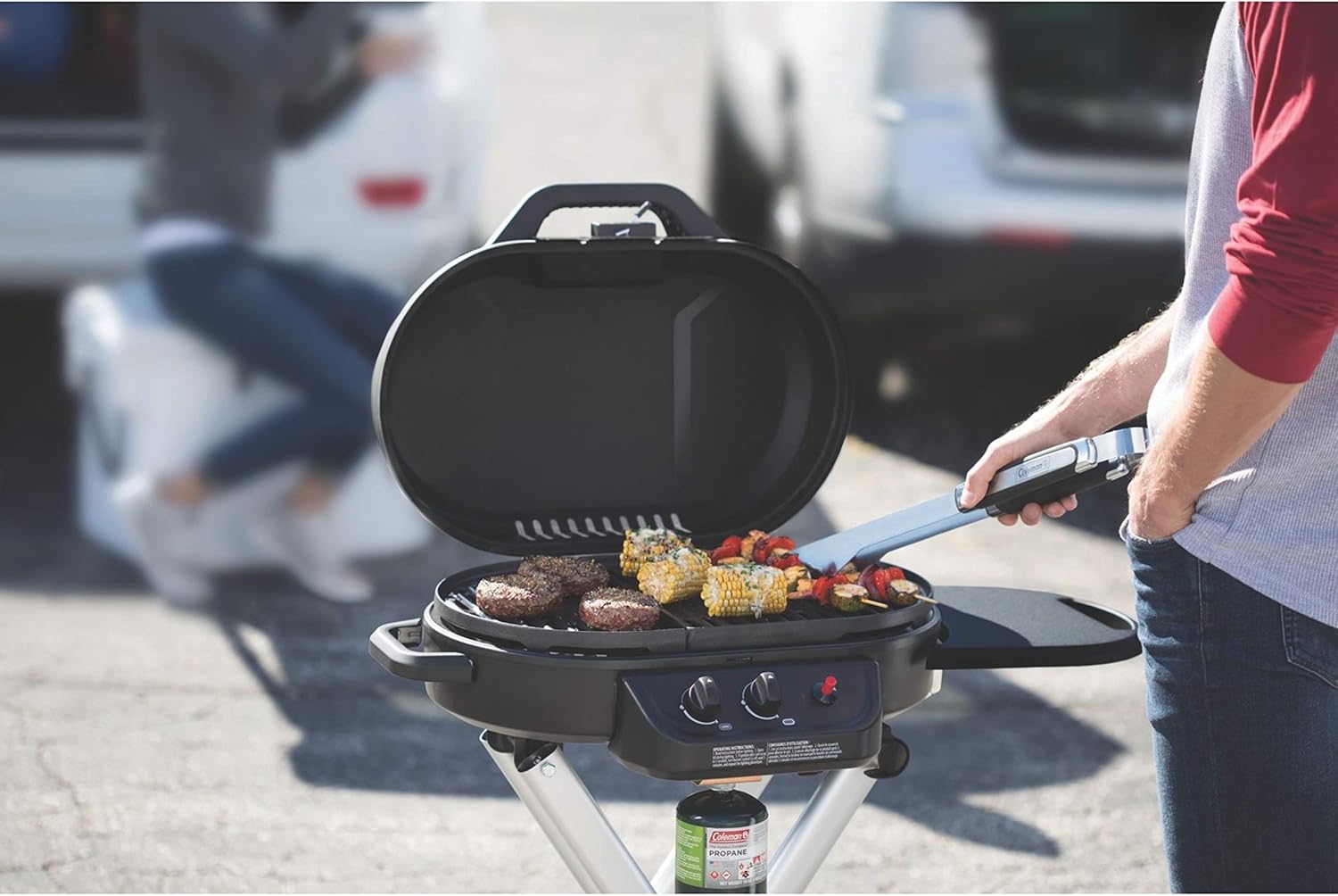 Coleman RoadTrip 225 Portable Propane Grill, 2-Burner Gas Grill with Matchless Ignition & Adjustable Temperature Control, 11,000 BTUs of Power for Grilling, Tailgating, Camping, BBQ, & More - Image 9