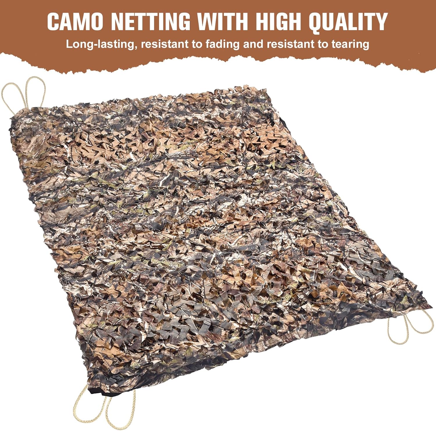 Camo Netting Camouflage Netting with Mesh Backing Military Camo Nets Sunshade Fence Tarp Net Lightweight Great for Duck Hunting Blind Shooting Photography - Image 4