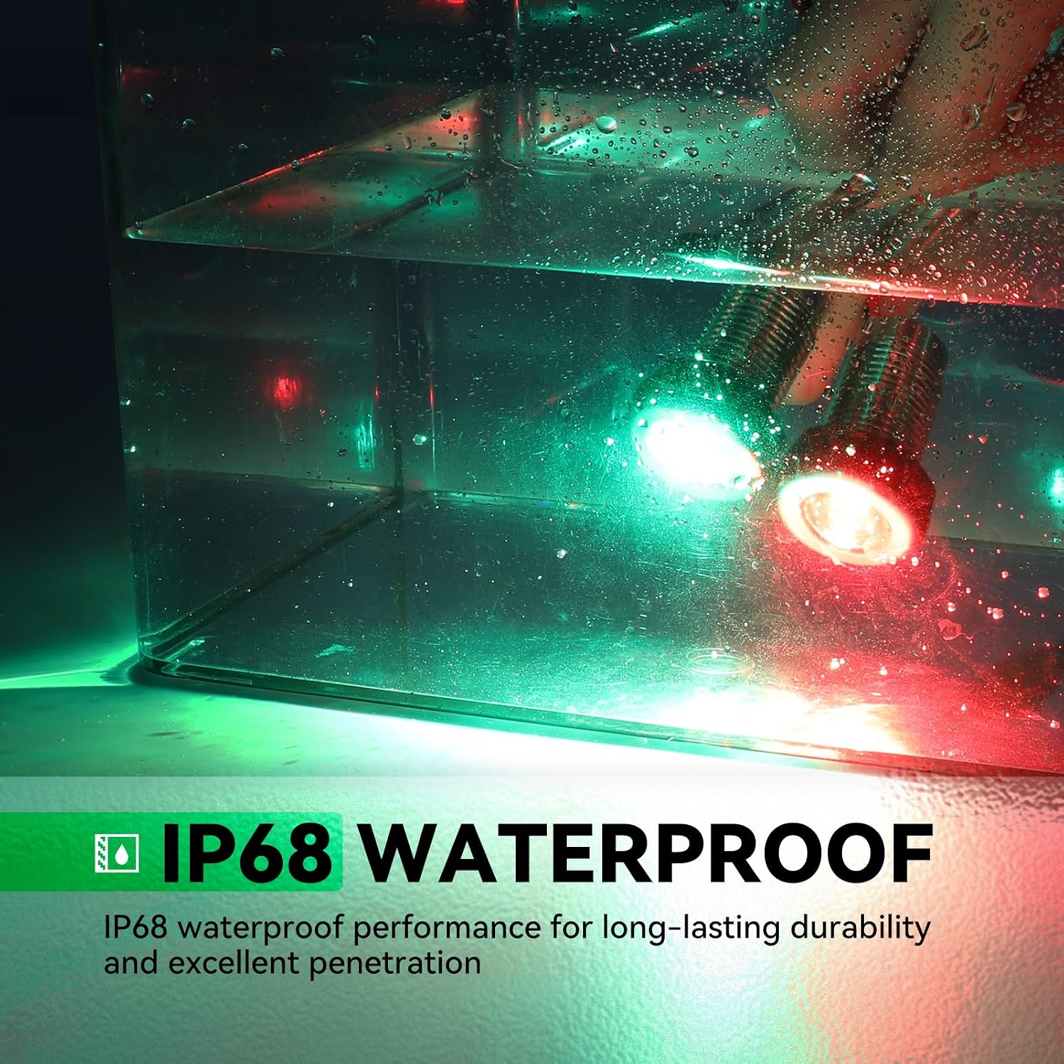Boat Navigation Lights, Marine Boat Nav Lights, Red and Green Bow Lighting, Night Fishing Lights, Deck Lights, IP68 Waterproof LED Lighting for Pontoon Bas Dinghy Jon - Image 3