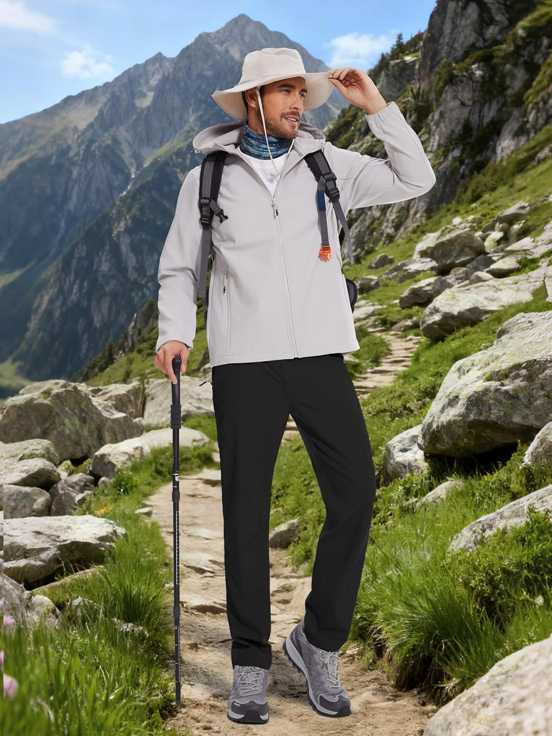 SEVEGO 30"/32"/34"/36"/38" Inseam Men's Tall Hiking Pants Quick Dry Outdoor Waterproof Golf Cargo Pants with 3 Pockets - Image 3