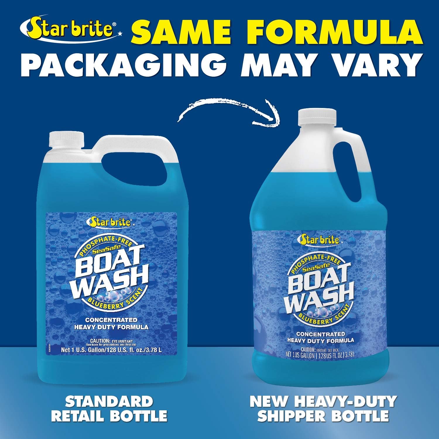 STAR BRITE Concentrated Boat Wash - Heavy-Duty, Non-Streak Formula for Sparkling Hulls, Decks, Chrome and Fittings - Fresh Blueberry Scent - 128 OZ Gallon (080400) - Image 6