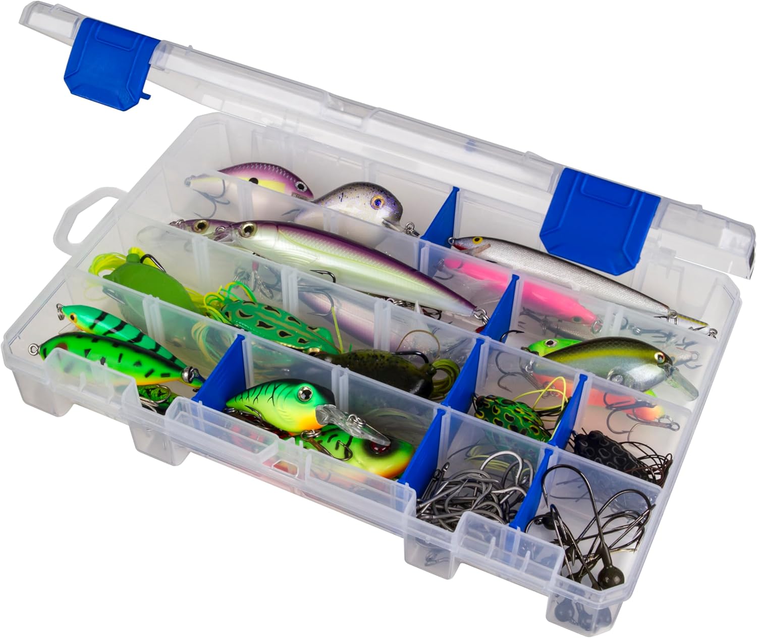 Flambeau Outdoors 4007 Tuff Tainer Fishing Tackle Box with Zerust Anti-Rust Dividers - Includes 12 Dividers, 24 Compartments, Clear Fishing Lure Organizer - 11" x 7.25" x 1.75" - Image 2