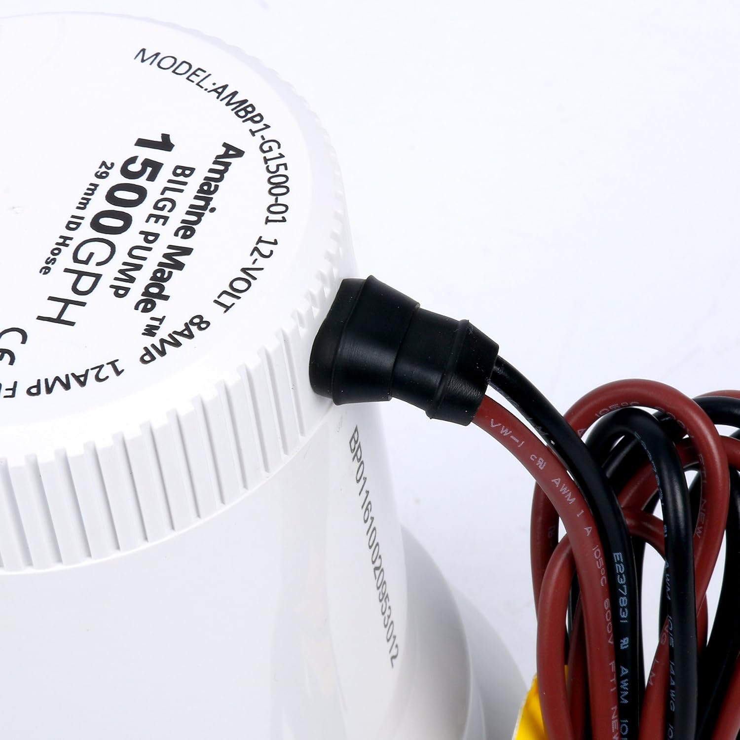 Amarine Made 1500GPH 12V Boat Marine Plumbing Electric Bilge Pump Non Automatic Discharge for Marine,RV,Campers,Industrial - Image 7
