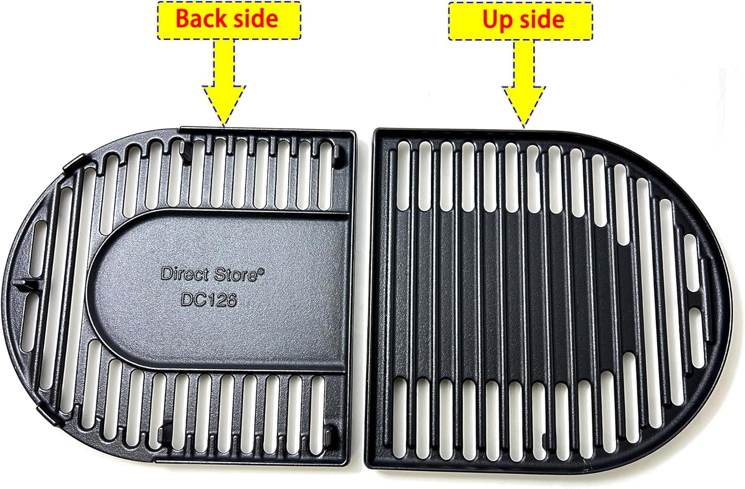 DC126 Cast Iron Grill Cooking Grates for Coleman Roadtrip Swaptop Grills LX LXE LXX, Non-Stick Grids Grates, 2 Pack - Image 3