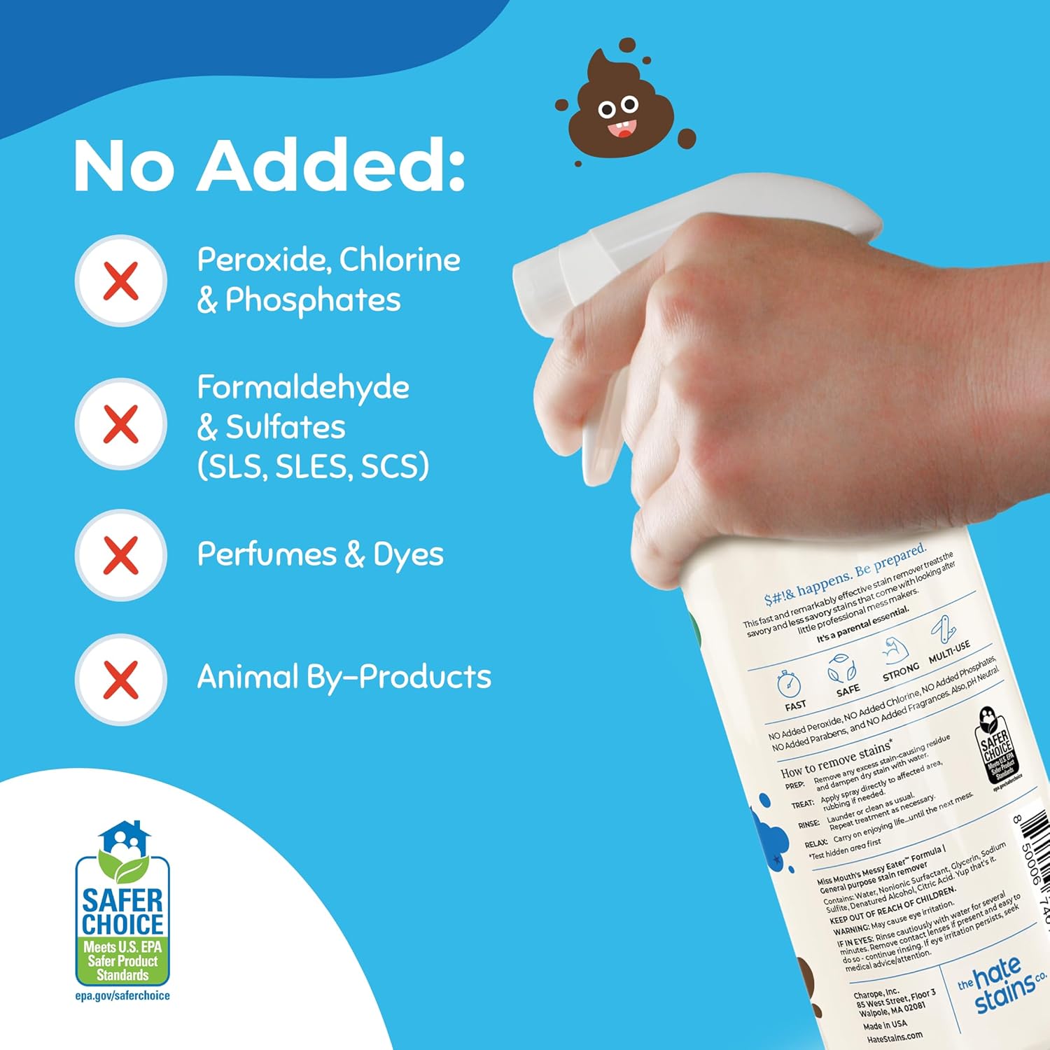 Miss Mouth's Messy Eater Stain Treater Spray - 16oz Stain Remover - Newborn & Baby Essentials - No Dry Cleaning Food, Grease, Coffee Off Laundry, Underwear, Fabric - Image 5