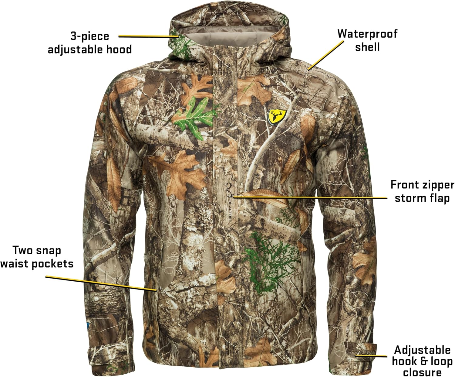 SCENTBLOCKER Drencher Men's Lightweight Breathable Waterproof Camo Rain Jacket - Image 6