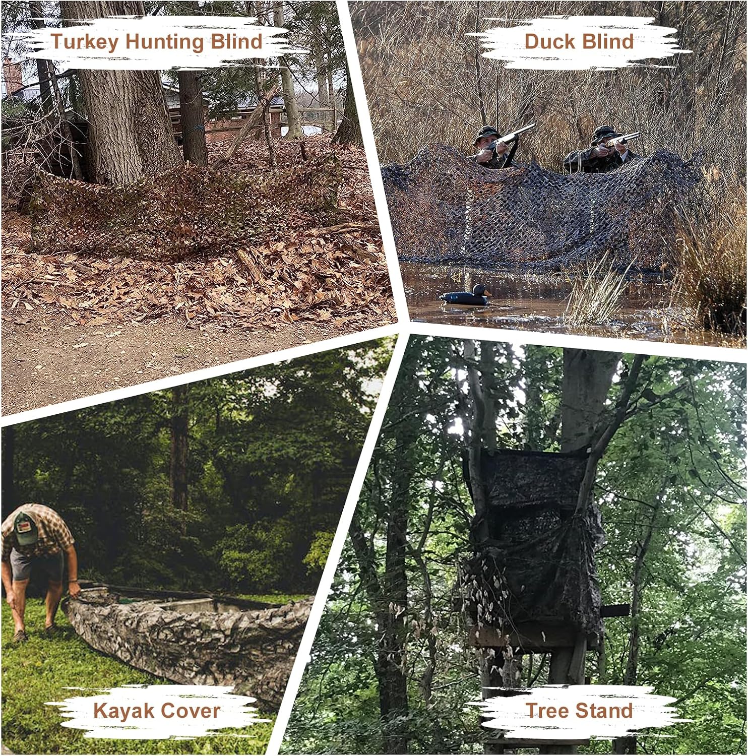 Camo Netting Camouflage Netting with Mesh Backing Military Camo Nets Sunshade Fence Tarp Net Lightweight Great for Duck Hunting Blind Shooting Photography - Image 6