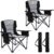 Colegence Oversized Heavy Duty Camping Chairs 2 Pack, 450 LBS Support Extra Wide Folding Portable Outdoor Chair with Cooler Bag, Cup Holder & Armrests for Camping, Beach, Tailgating, Sports, Black