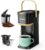 Tastyle Single Serve One Cup Coffee Maker, for K Cups and Grounds, Mini Coffee Maker with Portable Handle, 6 to 12 Oz Brew Size, for Travel, Camping, Office, RV and Dorm, 120V, Black and Gold