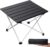 Grope Portable Camping Table with Aluminum Table Top, Folding Beach Table Easy to Carry, Prefect for Outdoor, Picnic, BBQ, Cooking, Festival, Beach, Home Use (Black-S)