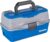 Flambeau Outdoors 6382TB 2-Tray Tackle Box – Classic Fishing Lure Storage Organizer, Medium Portable Tackle Box, 15 Tray Compartments, Blue/Gray