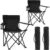 2 Pack Portable Camping Chairs Folding Lawn Chair Outdoor Lightweight Beach Chair with Cup Holder & Carry Bag for Outside Sports, Fishing, Hiking, Travel, Picnic, Backyard (Black-Dark)