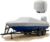 FOCEAN 1200D Boat Cover 15-17ft, Waterproof Heavy Duty Marine Tarp Gray Cover, Fits Bass, V-Hull, Tri-Hull, Runabout Fish Ski Boats with Storage Bag