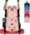 Goloni 45L Hiking Backpack Lightweight Foldable, Waterproof Camping Backpack with Rain Cover & Hiking Pole Mat Carrying System, Ergonomic Water Resistant Daypack for Trekking Travel Men Women Pink