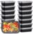 Kitch’nMore 38oz Meal Prep Containers, Extra Large &Thick Food Storage Containers with Lids, Reusable Plastic,Disposable Bento Box,Stackable,Microwave/Freezer/Dishwasher Safe, BPA Free (30Pack)