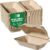 Turbo Bee 75 Pack Natural Compostable Take Out Containers, 9×6 Disposable Clamshell Food Containers with Lids, To Go Boxes for Food Truck, BBQ, Meal Prep & Catering