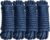 4 Pack 3/8″ x 15’ Boat Dock Lines for Boat & Pontoon, Premium Marine- Grade Double Braided Nylon Dock Line, Pre-Spliced with a 12″ Eyelet-Navy Blue,Boating Gifts for Men