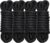 4 Pack 1/2″ x 15’ Boat Dock Lines for Boat & Pontoon, Premium Marine- Grade Double Braided Nylon Dock Line, Pre-Spliced with a 12″ Eyelet-Black,Boating Gifts for Men